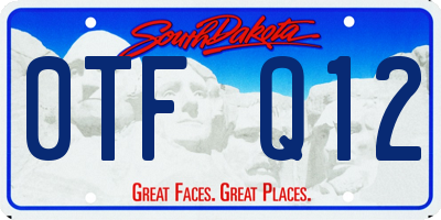 SD license plate 0TFQ12