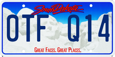 SD license plate 0TFQ14