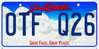 SD license plate 0TFQ26