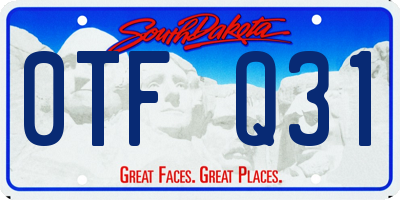 SD license plate 0TFQ31