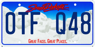 SD license plate 0TFQ48