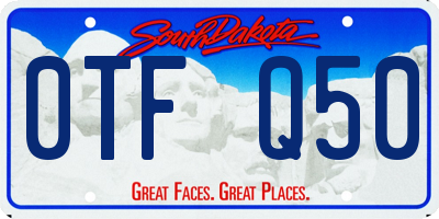 SD license plate 0TFQ50
