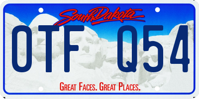 SD license plate 0TFQ54
