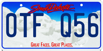 SD license plate 0TFQ56