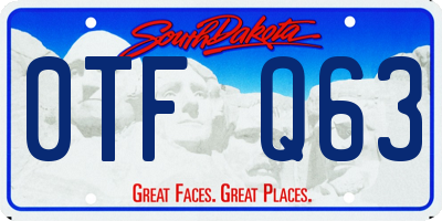 SD license plate 0TFQ63