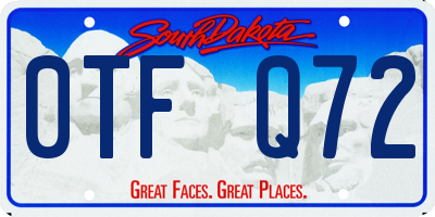 SD license plate 0TFQ72