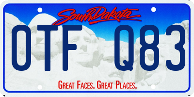 SD license plate 0TFQ83