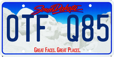 SD license plate 0TFQ85