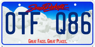 SD license plate 0TFQ86