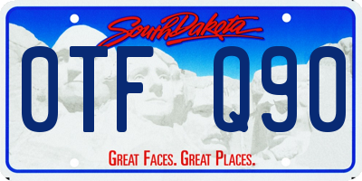 SD license plate 0TFQ90