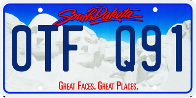SD license plate 0TFQ91