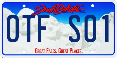 SD license plate 0TFS01