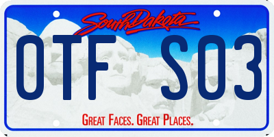 SD license plate 0TFS03