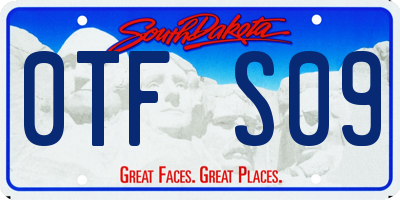 SD license plate 0TFS09