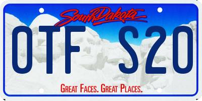 SD license plate 0TFS20