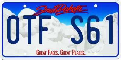 SD license plate 0TFS61