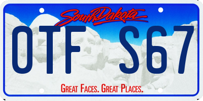 SD license plate 0TFS67