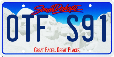 SD license plate 0TFS91