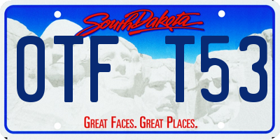 SD license plate 0TFT53