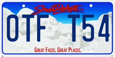 SD license plate 0TFT54