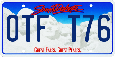 SD license plate 0TFT76