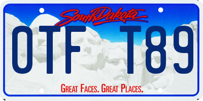 SD license plate 0TFT89