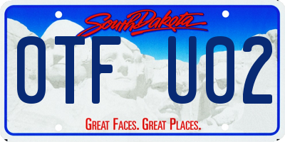 SD license plate 0TFU02