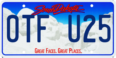 SD license plate 0TFU25