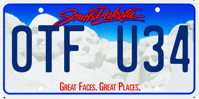 SD license plate 0TFU34