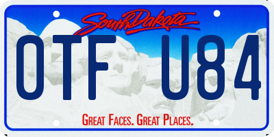 SD license plate 0TFU84