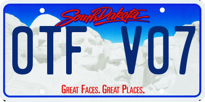 SD license plate 0TFV07