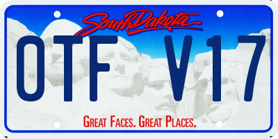 SD license plate 0TFV17