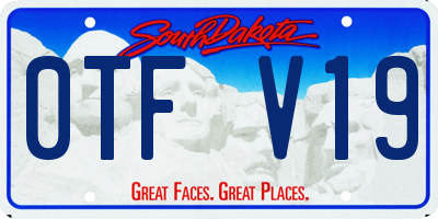 SD license plate 0TFV19