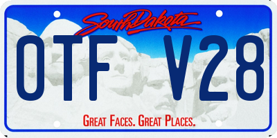 SD license plate 0TFV28