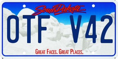 SD license plate 0TFV42