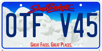 SD license plate 0TFV45