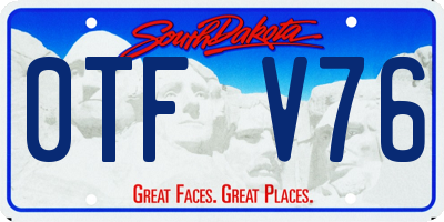 SD license plate 0TFV76