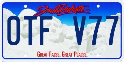 SD license plate 0TFV77