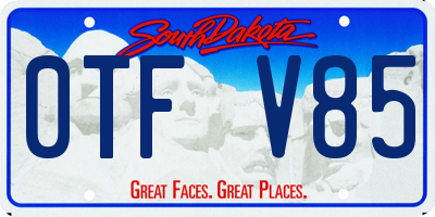 SD license plate 0TFV85