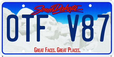 SD license plate 0TFV87
