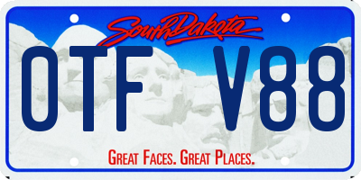 SD license plate 0TFV88