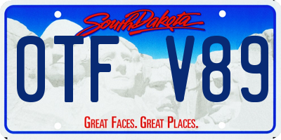 SD license plate 0TFV89