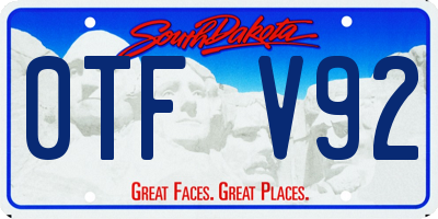SD license plate 0TFV92