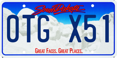 SD license plate 0TGX51