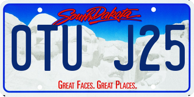 SD license plate 0TUJ25