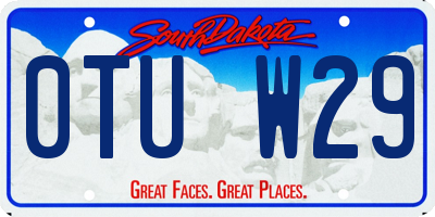 SD license plate 0TUW29