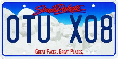 SD license plate 0TUX08