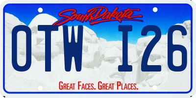 SD license plate 0TWI26