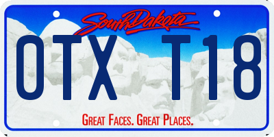 SD license plate 0TXT18