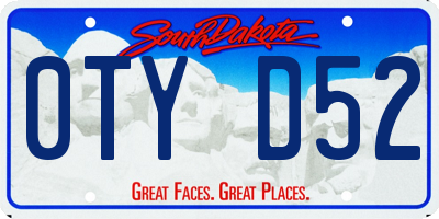 SD license plate 0TYD52